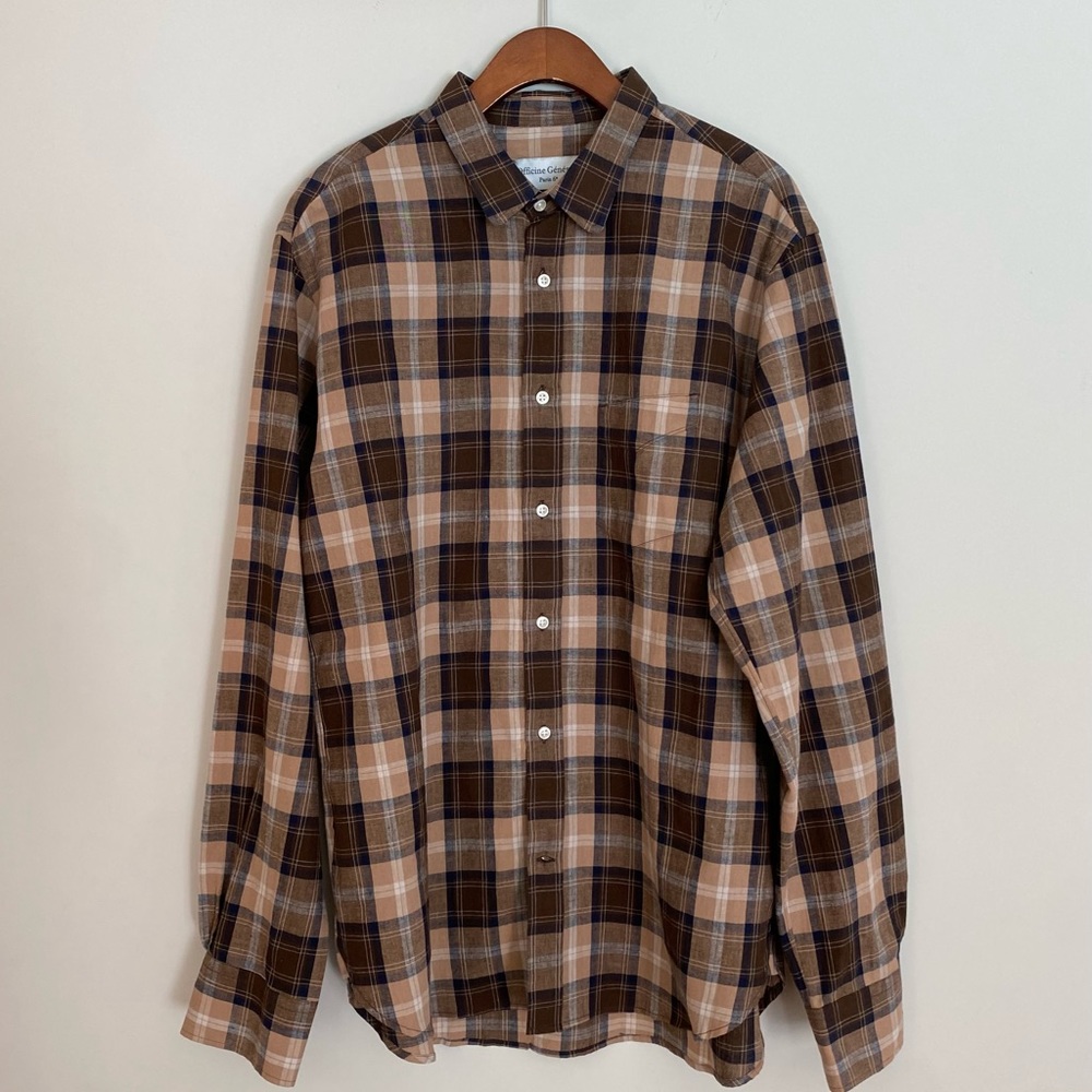 NWT Officine Generale men’s plaid shirt size L